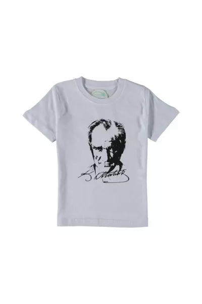 قميص تي شيرت للأطفال بطبعة أتاتورك للجنسين