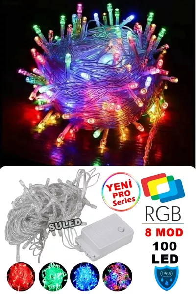  Lumière RGB Colorée Laiton  Mètres  LED Lumière de Sapin de Noël à 8 Fonctions Décorative