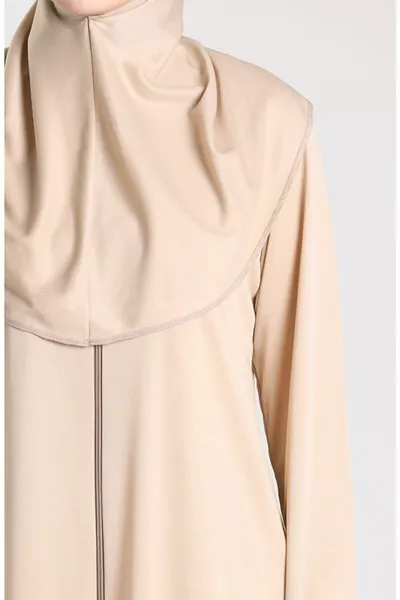 Mink Color Zipper Prayer Dress