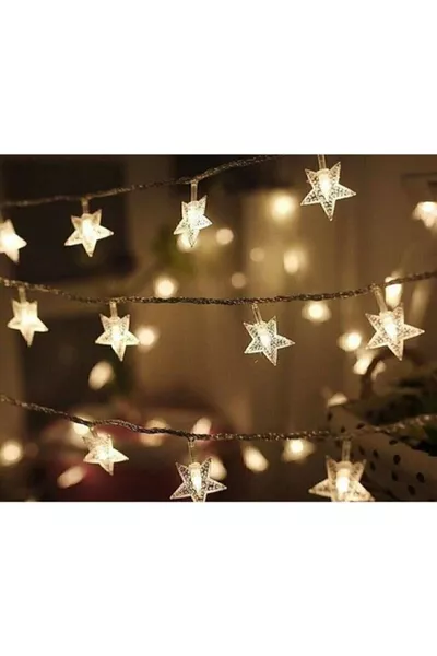 Декоративная светодиодная гирлянда с звездами - новогоднее украшение, светодиодная гирлянда дневного света для дня рождения, ёлки, длина 5 метров