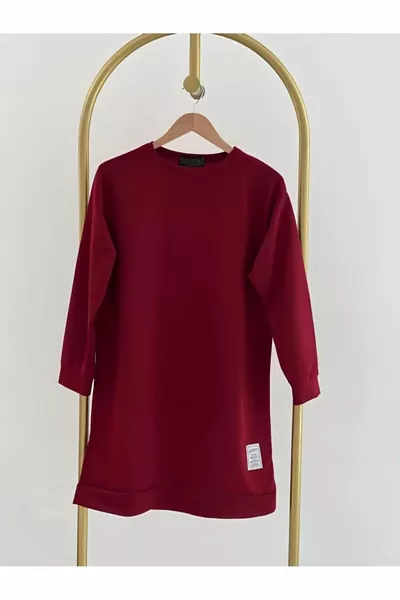 Dames Fietshals Seizoensgebonden Islamitische Tuniek Sweatshirt met Zijsplit en Logo