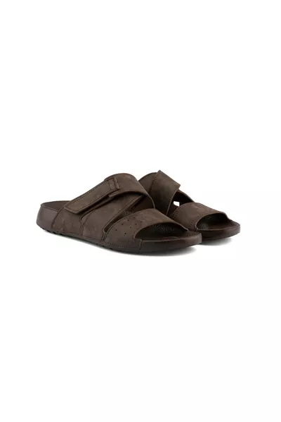 شبشب رجالي مريح بقاعدة ناعمة ويفي بشريط قابل للتعديل أمامي من طراز براغ