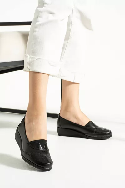 Damen Schwarze Klassische Schuhe Orthopädische Damenschuhe Ballerinas Alltagsschuhe für Damen