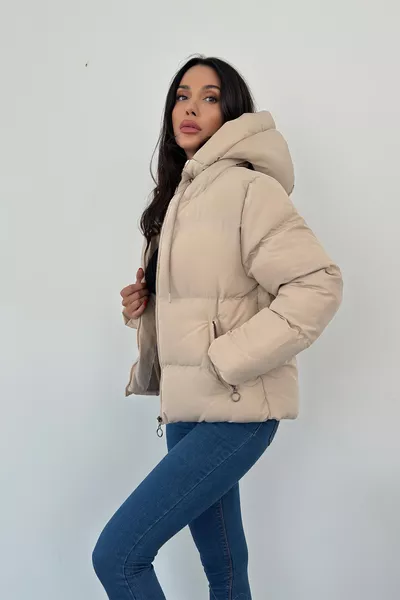 جاكيت مبطن بغطاء رأس lnw