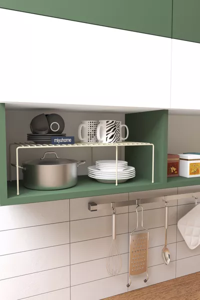 Разтегателна регулируема органайзер за шкафове, органайзер за кухня, органайзер за баня