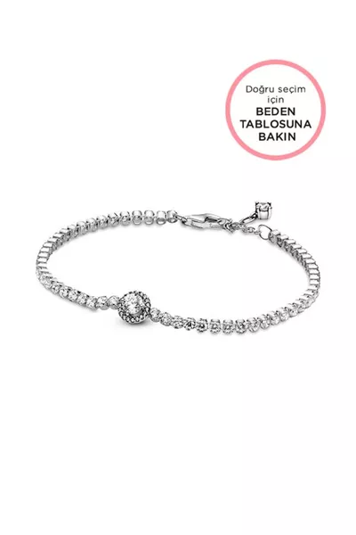 Sparkling Halo Tennis Bracelet