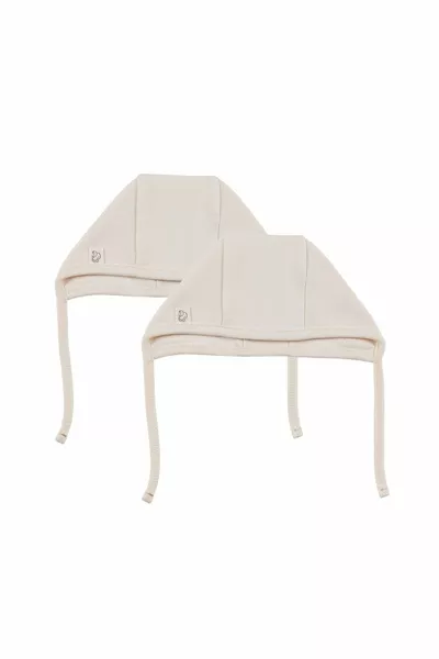 Lora Organische Babymuts Creme Kleur 2 Stuks % Katoen Babymuts
