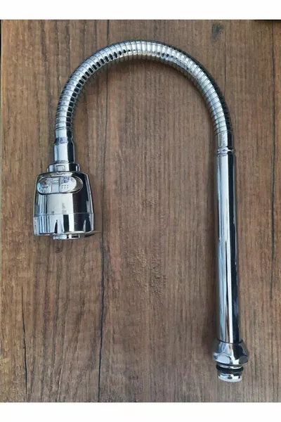 Гибкий кухонный смеситель Nanopro с белой вращающейся головкой, двухфункциональный, хром, гарантия 2 года