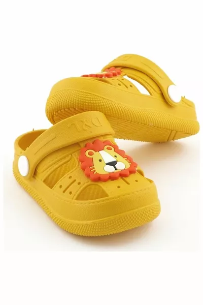 صندل أطفال يومي بأرضية مضادة للانزلاق وتزيين على شكل حيوانات