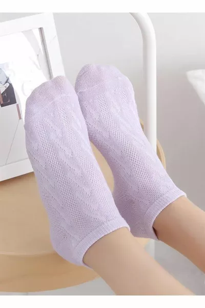 Set di calzini corti colorati testurizzati estivi 5 paia