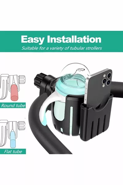 Органайзер для велосипедной коляски подстаканник с держателем для телефона