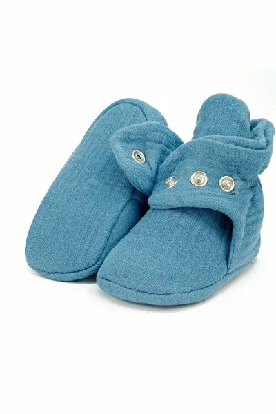 القطن العضوي الشاش الجوارب الطفل، الإسفنج حديثي الولادة الأزرق الداكن