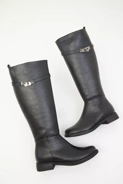 Schwarze Damen Stiefel 