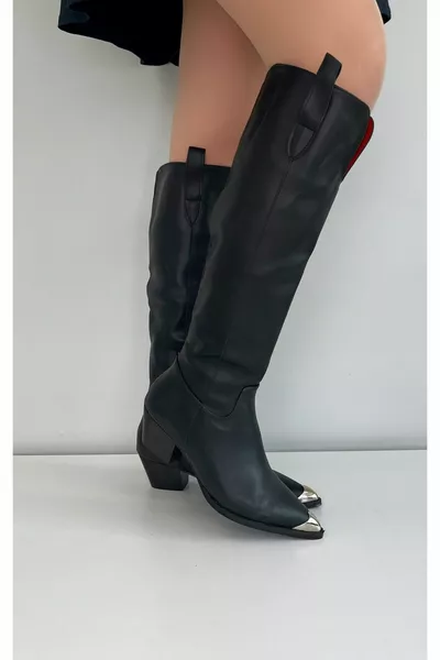 Bottes longues Cowboy Noir