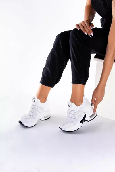 K Baskets Blanches Femme