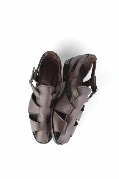 Коричневые мужские кожаные сандалии Assos