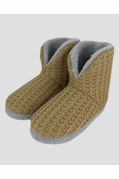 Nıkos - Örgü Detaylı Kadın Panduf