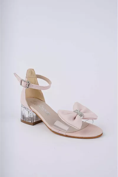 Incimoda очень стильный очень удобный галстук-бабочка детализированный прозрачный каблук для девочек босоножки