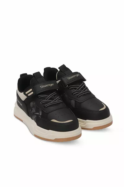 Niagara Unisex Kinder Sneaker Schoenen Zwart / Beige