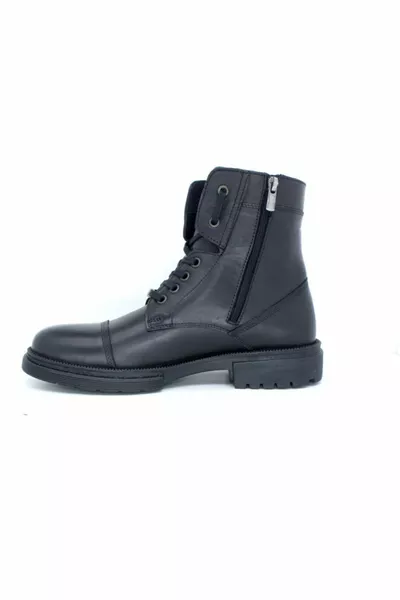 Мужские почтовые сапоги на нескользящей подошве из натуральной кожи 