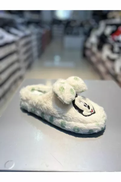 Дамски лъкови плюшени домашни чехли