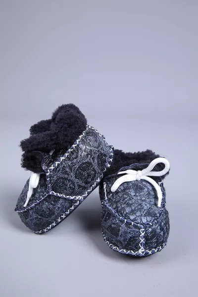 Baby Girl Boy % Leather Booties Pantduf Newborn First Step Shoe Box Gift 