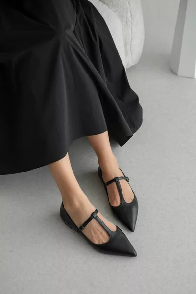 نسائي أسود الباليه مسطحات 2 سم كعب منخفض قصير كل يوم استخدام أحذية مريحة جدا