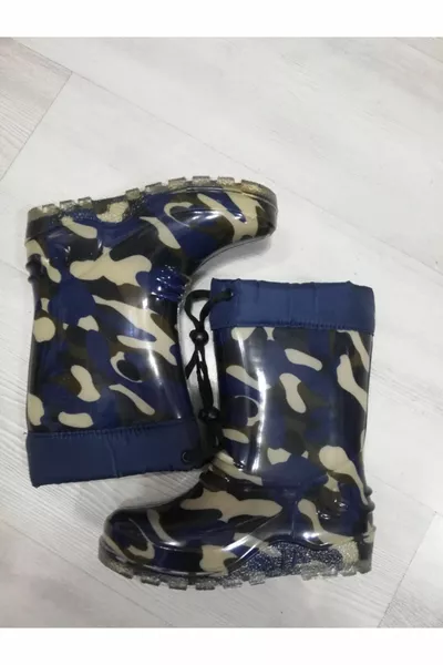 Stivali da uomo marroni da cameriera in plastica