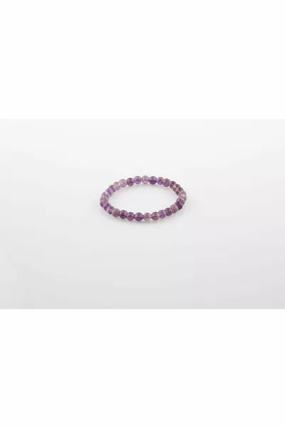 Sertifikalı Ametist Doğal Taş Bileklik 6 Mm