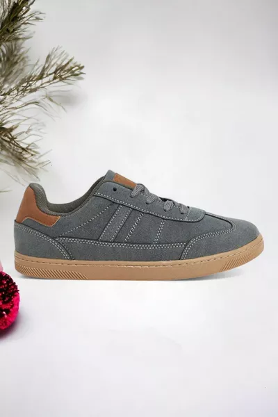 Sneakers Stringate Grigie Bambino