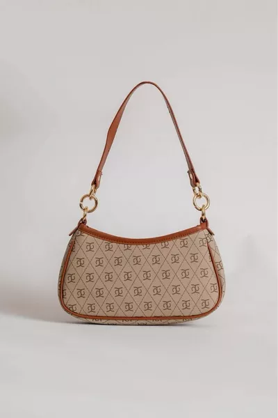 Women's Patterned Shoulder Bag Mink