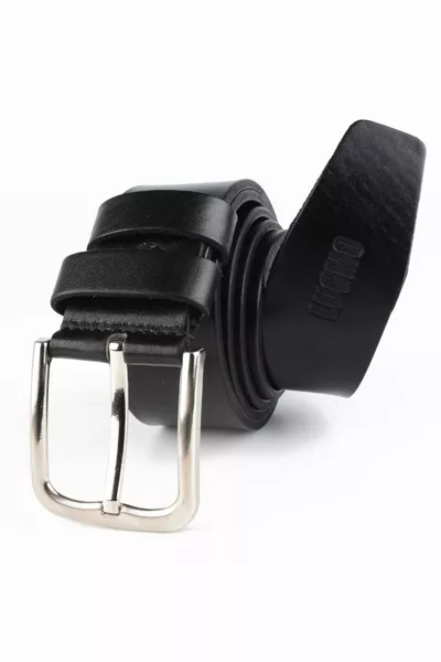 Ceinture 2 pièces en cuir véritable Jeans homme noir-marron 4,5 cm assortis