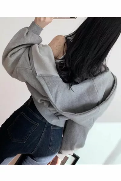 المرأة رمادي سستة المحاصيل كارديجان 3 الموضوع مقنعين