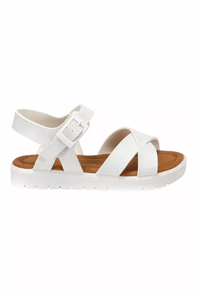 White Unisex Kids Sandals