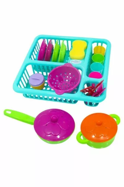 Toy Oversized Kitchen Set And Dish Rack Set Cuttable Fruits Gift