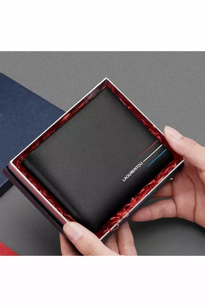 الأصلي الإيطالي جلد طبيعي حامل بطاقة محفظة الرجال