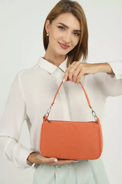 Оранжевый  повседневная спортивная брезентовая ткань багет женская сумка для рук и плеча U: E: G:7