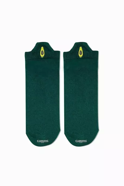 5 قطع المعصم مطرزة الفواكه منقوشة مربع جورب الملونة