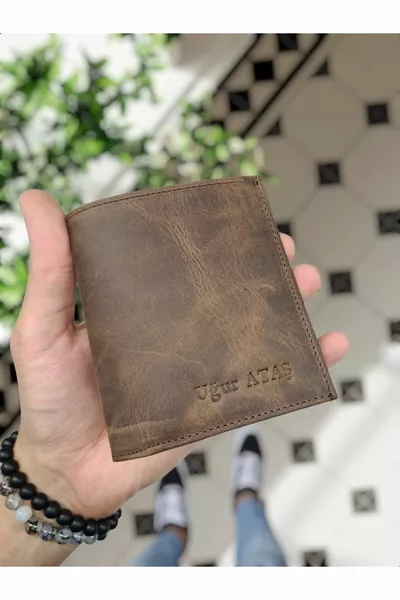 Visso  الأصلي جلد طبيعي اسم نوعية خاصة محفظة الرجال حقيبة جلدية