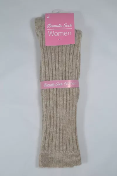 المرأة البيج الصوف الركبة أحذية الجوارب