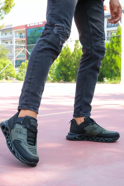 سنيكرز كاكي أسود للرجال 