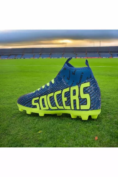 Super Mercury Studded Football Boots With Ankle Socks Adult Kids Sneakers