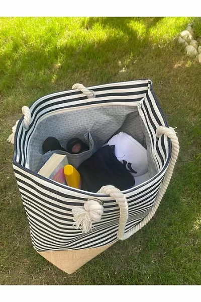 المرأة حقيبة الشاطئ القش الجوت حقيبة النسيج اليد والكتف حقيبة الشاطئ