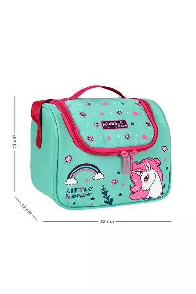 Boîte à lunch Desneli vert menthe sous licence Little Horse