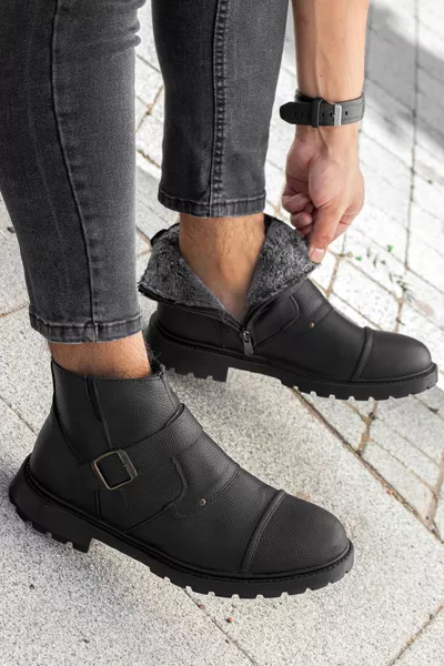 Pelliccia a prova di acqua e freddo Stivali invernali con cerniera garantiti Suola robusta