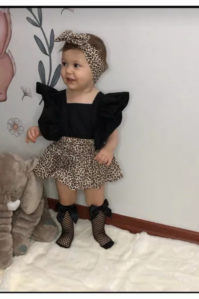 Robe Salopet Bébé Fille Léopard