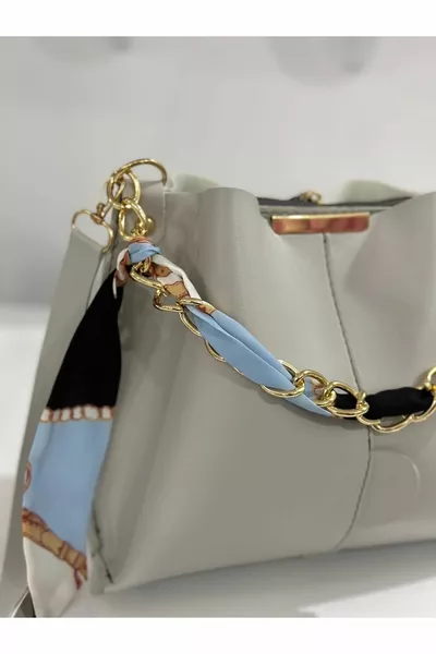 المرأة وشاح سلسلة التبعي جلد ناعم 3 مقصورة اليد الذراع وحقيبة الكتف