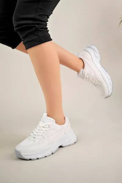 Weiße Turnschuhe für Damen Freizeitschuhe