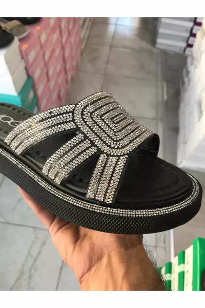 Pantoffels met platte zolen