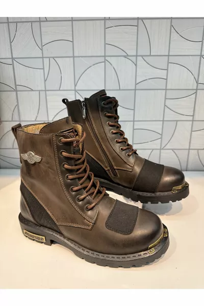 Scoot Мужские коричневые ботинки на шнуровке на молнии Postal Harley Повседневные спортивные ботинки